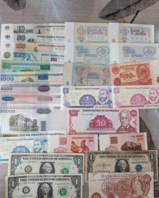 banconote dollaro rublo Bielorussia  sterlina