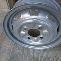 Due cerchi ferro originali Lancia Fulvia coupé e b