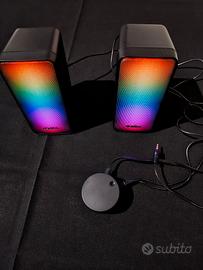 trust gaming Wezz casse PC USB RGB illuminate