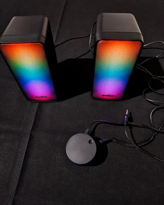 trust gaming Wezz casse PC USB RGB illuminate