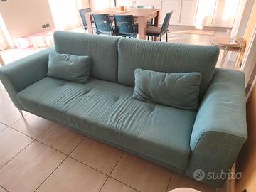 Divano 3/4 posti verde/blu petrolio(220cm)