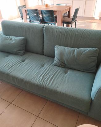 Divano 3/4 posti verde/blu petrolio(220cm)