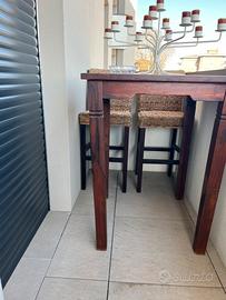 TAVOLO ALTO + 2 SGABELLI