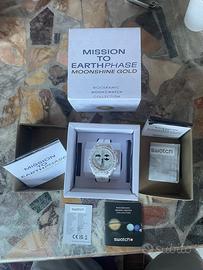 Omega x Swatch Mission Earthphase Moonshine gold