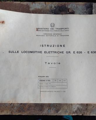 istruzioni locomotiva E626 E636 Ferrovie dello Sta