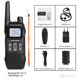 Ricetrasmettitore baofeng bf-t8 446 uhf no vhf 3pc