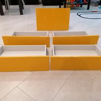 Cassetti +  Besta Ikea giallo lucido