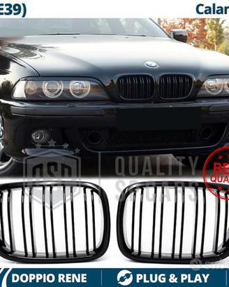 GRIGLIE Doppio Rene per BMW Serie 5 E39 Nero Lucid
