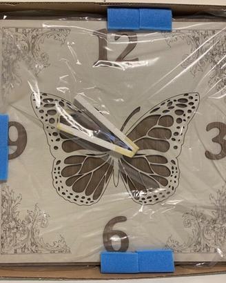 Orologio a muro 60x60 farfalla