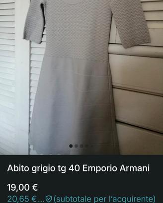 Abito grigio Emporio Armani