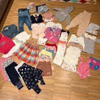 Lotto completo vestiti bambina 18-36 mesi