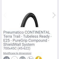 Pneumatici bici Continental Terra Trail gravel