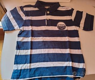 Polo maniche corte bambino 6-7 anni a righe
