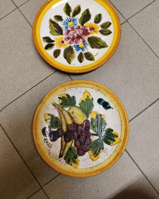 Piatti ceramica Laca Albisola dipinti a mano 