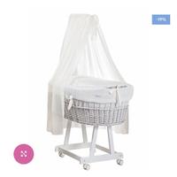 Culla in vimini bianca