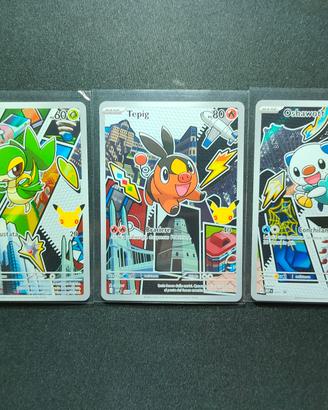 Carte Pokémon Set Trio Starter Unima Promo Ita Nm