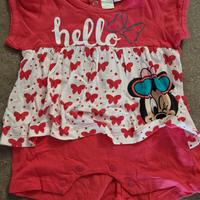 Set n.4 pezzi body bimba 1-9 mesi