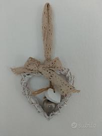 Ciondolo a cuore decorativo shabby chic