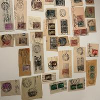 Collezione francobolli italiani su frammento