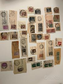 Collezione francobolli italiani su frammento