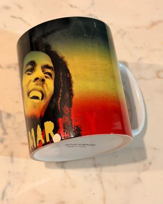Tazza Mug Vintage BOB MARLEY -colori rasta