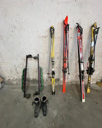 Set sci completo 4 paia + scarponi + portasci