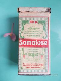 Latta vintage "Somatose" Bayer – antica farmacia