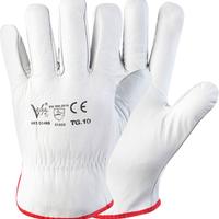 Guanti da giardinaggio in pelle bianca