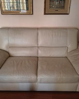 divano in pelle beige Divani&Divani by Natuzzi
