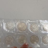 lotto 10 monete d'argento da 2 franchi svizzeri