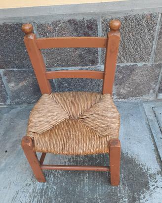 Sedia rustica per bimbo/a
