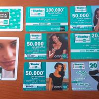 8 Ricariche telefoniche Omnitel Vintage Megan Gale