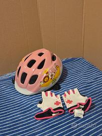 Casco e guanti bici bambina 