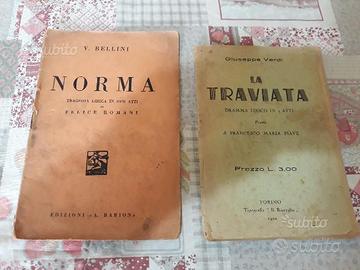 2 libretti-NORMA-BELLINI-1938.LA TRAVIATA 1922 V