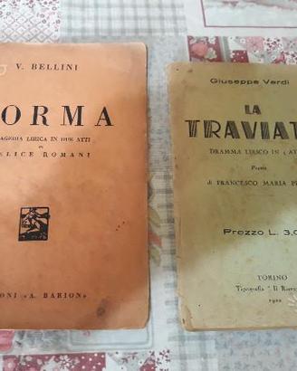 2 libretti-NORMA-BELLINI-1938.LA TRAVIATA 1922 V