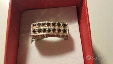 Anello argento 925 e rubini