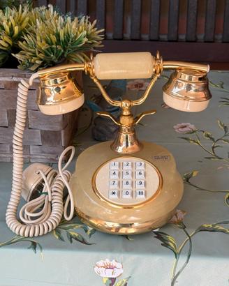 Telefono Vintage RICCI PAOLO in Onice e Ottone 24K