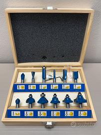 Set 12 frese per legno S&R con custodia in legno