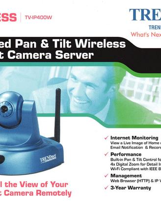 Telecamera Ethernet/WiFi con Pan e Tilt