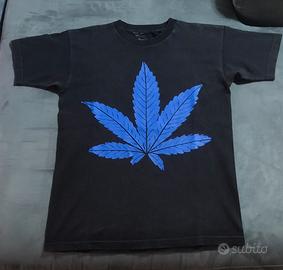 Maglietta Vlone "420 weed marjuana" blu