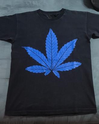 Maglietta Vlone "420 weed marjuana" blu