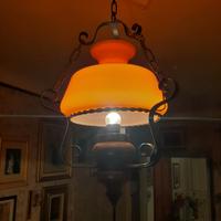 Lampadario vintage arancione