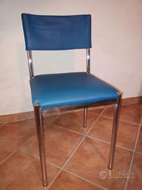 Sedie alluminio e simil pelle BLU