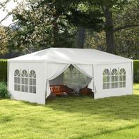 NUOVO gazebo giardino esterno bianco 6x3 tenda