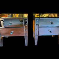 Set di 2 comodini a specchio