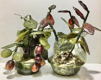 2 Bonsai di Giada Jade  pianta e Uva di giada Cina