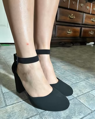 Sandali da donna con plateau e perle, tacco alto