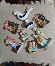 Lotto statuine e bomboniere vintage da collezione 