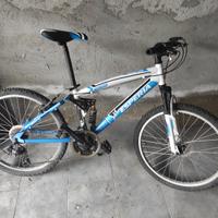 Mountain bike blu e bianca 
