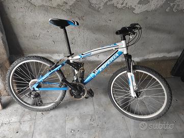 Mountain bike blu e bianca 